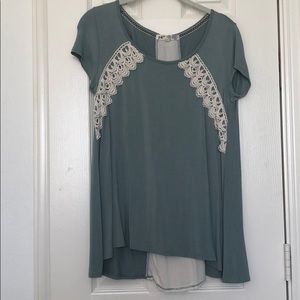 super cute top with lace back